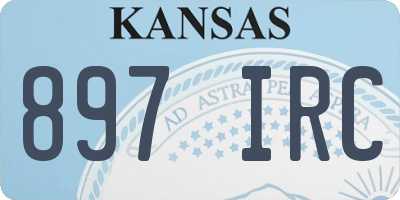 KS license plate 897IRC
