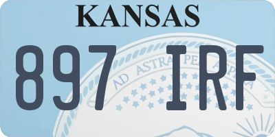 KS license plate 897IRF