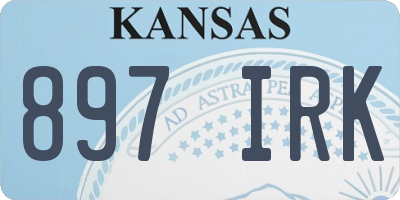 KS license plate 897IRK