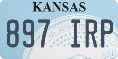 KS license plate 897IRP