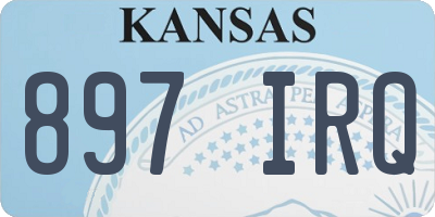 KS license plate 897IRQ