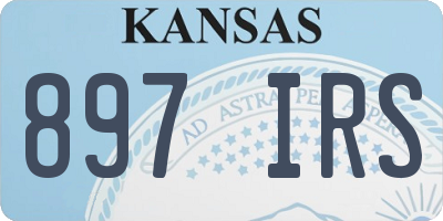KS license plate 897IRS