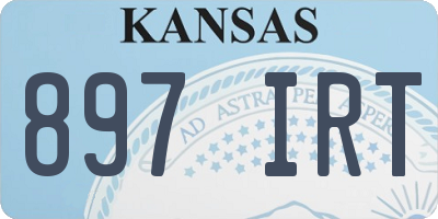 KS license plate 897IRT