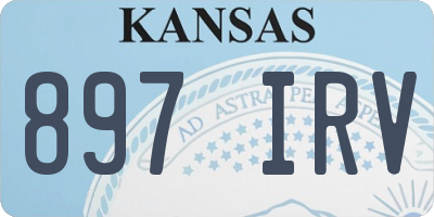 KS license plate 897IRV