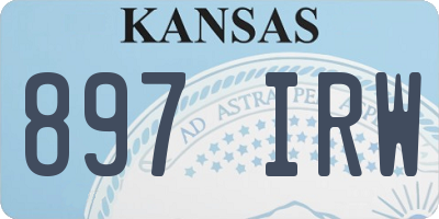 KS license plate 897IRW
