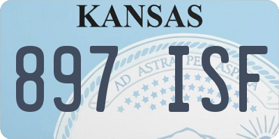 KS license plate 897ISF