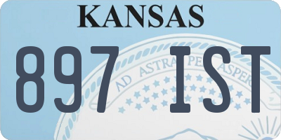 KS license plate 897IST