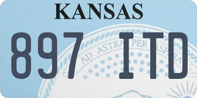 KS license plate 897ITD