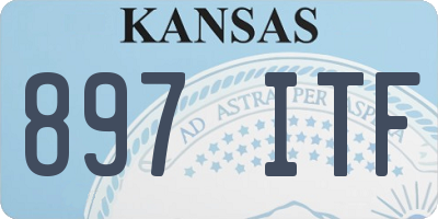 KS license plate 897ITF
