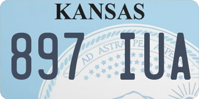 KS license plate 897IUA