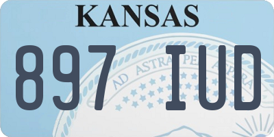 KS license plate 897IUD
