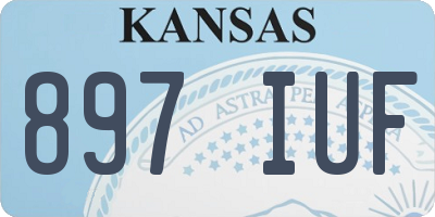 KS license plate 897IUF