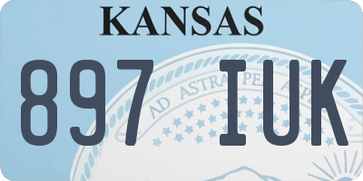 KS license plate 897IUK