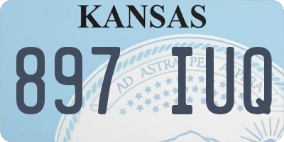 KS license plate 897IUQ