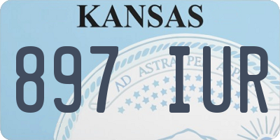 KS license plate 897IUR