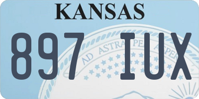 KS license plate 897IUX