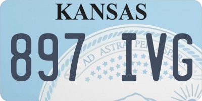 KS license plate 897IVG