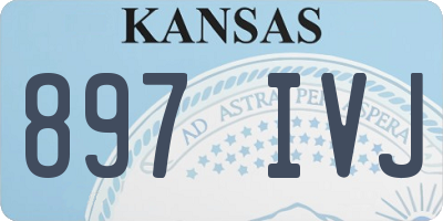 KS license plate 897IVJ