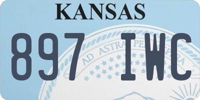 KS license plate 897IWC