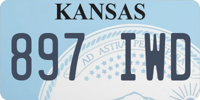KS license plate 897IWD