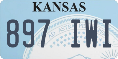 KS license plate 897IWI