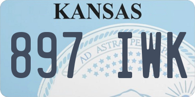 KS license plate 897IWK