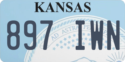 KS license plate 897IWN