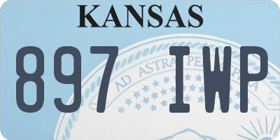 KS license plate 897IWP
