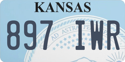 KS license plate 897IWR