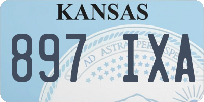 KS license plate 897IXA