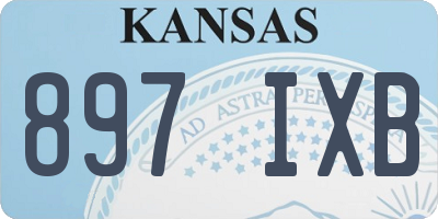 KS license plate 897IXB