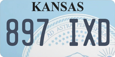 KS license plate 897IXD
