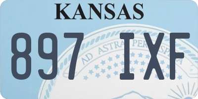 KS license plate 897IXF