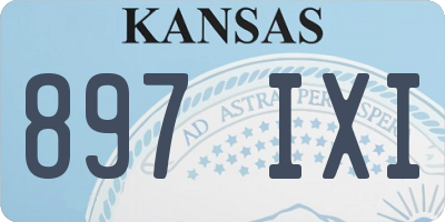 KS license plate 897IXI