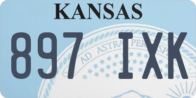 KS license plate 897IXK