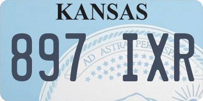 KS license plate 897IXR
