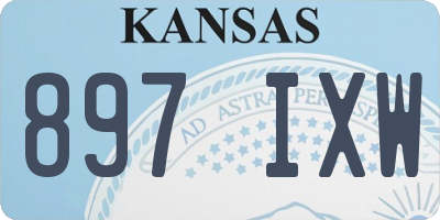 KS license plate 897IXW