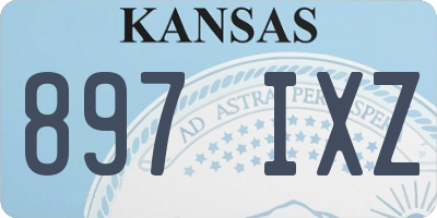 KS license plate 897IXZ