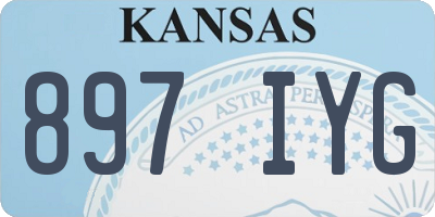 KS license plate 897IYG