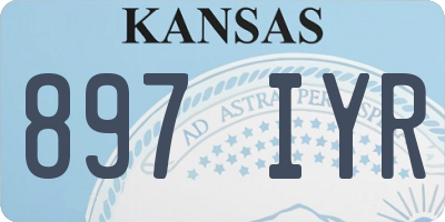 KS license plate 897IYR