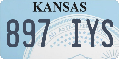 KS license plate 897IYS