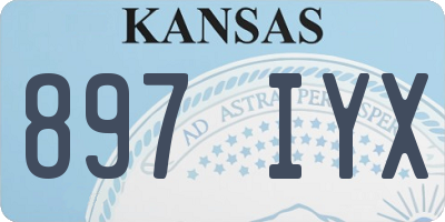 KS license plate 897IYX