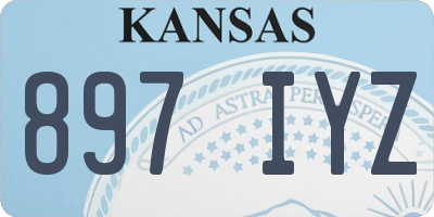 KS license plate 897IYZ
