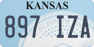 KS license plate 897IZA