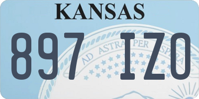 KS license plate 897IZO
