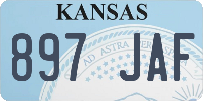 KS license plate 897JAF