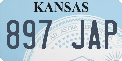 KS license plate 897JAP
