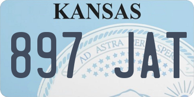KS license plate 897JAT