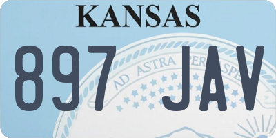 KS license plate 897JAV