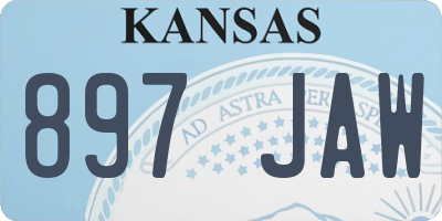 KS license plate 897JAW